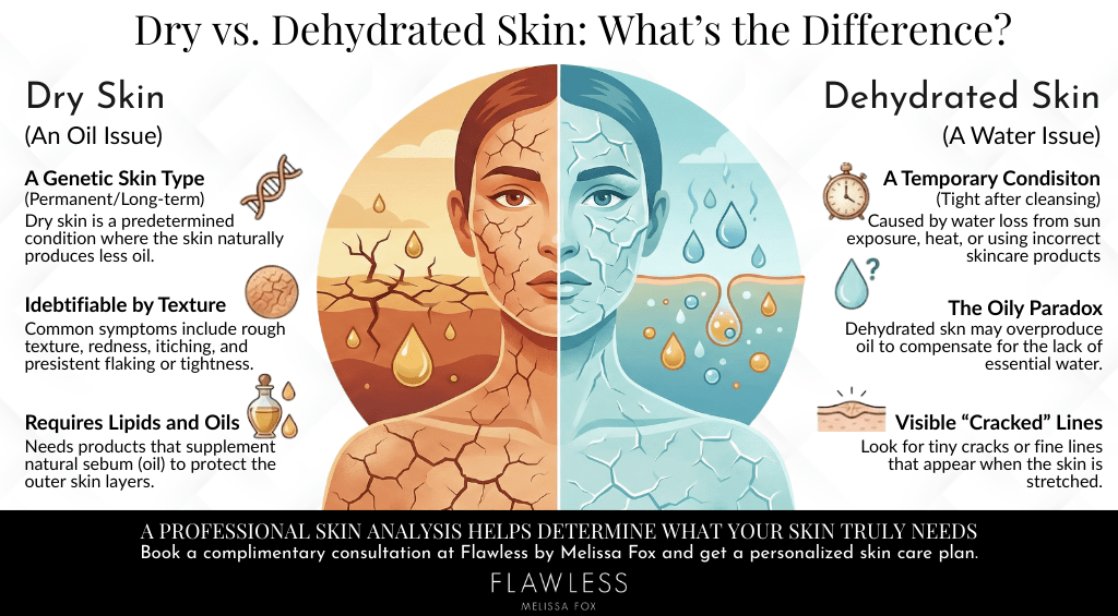 Dry vs Dehydrated Skin Flawless by Melissa Fox Feb 26